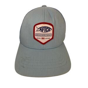 AFTCO Kids Youth Fishing Hat Light Blue Snapback Trucker Cap Any Fish Any Water